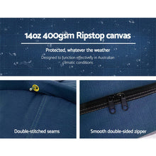 Load image into Gallery viewer, Weisshorn Double Swag Camping Swags Canvas Free Standing Dome Tent Dark Blue