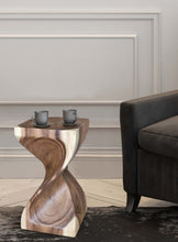 Load image into Gallery viewer, Single Twist stool side table Acacia wood Side Table/Corner Table Bar stool-Medium 50 cm height.