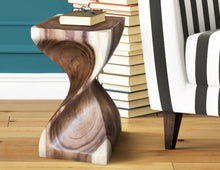 Load image into Gallery viewer, Single Twist stool side table Acacia wood Side Table/Corner Table Bar stool-Medium 50 cm height.