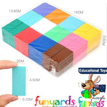 Load image into Gallery viewer, Mini wooden building blocks,120 Piece 12 Colours, made from New Zealand Pine block building toy