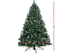 Load image into Gallery viewer, Jingle Jollys 8FT Christmas Snow Tree - Green_240cm tall 140cm wide Large size
