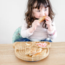 Load image into Gallery viewer, Toddlers mealtime Plate 100% sustainable bamboo-Rainbow Plate with Suction
