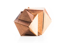 Load image into Gallery viewer, Wooden brain teaser puzzle, 3D wood puzzle, handmade-Star Shape challenge