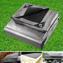 Load image into Gallery viewer, Instahut 6x7.3m Tarp Camping Tarps Poly Tarpaulin Heavy Duty Cover 180gsm Silver