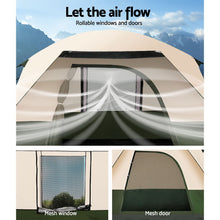 Load image into Gallery viewer, Weisshorn Family Camping Tent 4 Person Hiking Beach Tents Canvas Ripstop Green