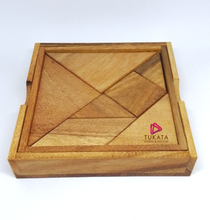 Load image into Gallery viewer, Logic Tangram Wooden Puzzle Game 7 pieces