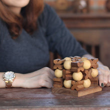 Load image into Gallery viewer, Tic-Tac-Toe 3D puzzle 3D wooden Brain teaser puzzle