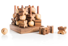 Load image into Gallery viewer, Tic-Tac-Toe 3D puzzle 3D wooden Brain teaser puzzle