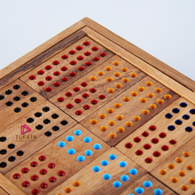 Load image into Gallery viewer, Dominoes Game wood Set 91 pieces Handmade Dominoes in Gift box