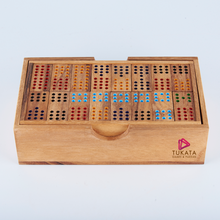 Load image into Gallery viewer, Dominoes Game wood Set 91 pieces Handmade Dominoes in Gift box