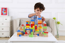 Load image into Gallery viewer, Kids Wooden stacking building Blocks 100 Pcs - Rec. Age: 24 months +