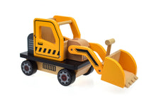 Load image into Gallery viewer, Excavator toy wooden bulldozer with movable parts-large 28 cm length- gift ready