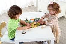 Load image into Gallery viewer, Wooden toddlers kids puzzle -Forest Theme-100 pieces plus storage bag.