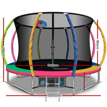 Load image into Gallery viewer, Everfit 10FT Trampoline Round Trampolines With Basketball Hoop Kids Present Gift Enclosure Safety Net Pad Outdoor Multi-coloured