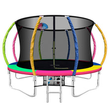 Load image into Gallery viewer, Everfit 12FT Trampoline Round Trampolines With Basketball Hoop Kids Present Gift Enclosure Safety Net Pad Outdoor Multi-coloured