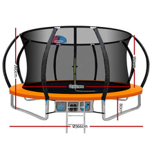 Load image into Gallery viewer, Everfit 12FT Trampoline Round Trampolines With Basketball Hoop Kids Present Gift Enclosure Safety Net Pad Outdoor Orange