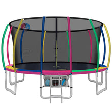 Load image into Gallery viewer, Everfit 16FT Trampoline Round Trampolines With Basketball Hoop Kids Present Gift Enclosure Safety Net Pad Outdoor Multi-coloured