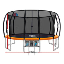 Load image into Gallery viewer, Everfit 16FT Trampoline Round Trampolines With Basketball Hoop Kids Present Gift Enclosure Safety Net Pad Outdoor Orange