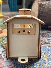 Load image into Gallery viewer, Model kit locomotive train Kids wood model toy with paint set-plywood DIY kit