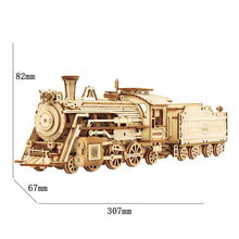 Load image into Gallery viewer, Model 3D Wooden TRAIN 1:80 scale model Building Kits for Children, Adults from 8 to 99 years