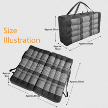 Load image into Gallery viewer, Thai kapok cushion Foldout Thai-Cushion Floor-Seat TV Pillow Lounger Foldable Out-Door Mattress, 55x50x33 cm, Kapok filling