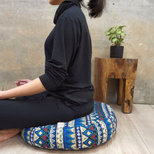 Load image into Gallery viewer, Thai kapok cushion Bohemian Meditation Cushion Red or Blue