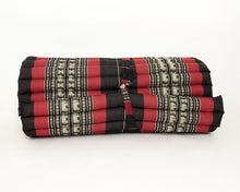 Load image into Gallery viewer, Thai kapok cushion Day bed Roll Up Mattress Foldout Mat for camping or motorbike trips in comfort Natural Kapok Filled Red Blue Green dark red options