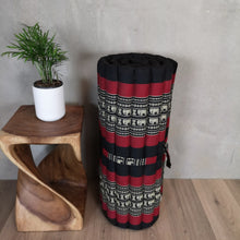 Load image into Gallery viewer, Thai kapok cushion Day bed Portable Roll Up Mattress Foldout Mat Red/Green or Blue , Red Thai handmade Kapok