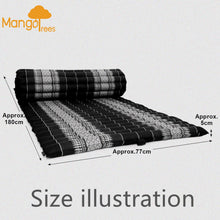 Load image into Gallery viewer, Thai kapok cushion Day bed Roll Up Mattress Foldout Mat for camping or motorbike trips in comfort Natural Kapok Filled Red Blue Green dark red options