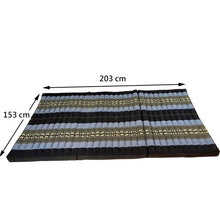 Load image into Gallery viewer, Thai kapok cushion Queen Size Foldable Mattress Natrual Kapok Fibre Filled Blue colour