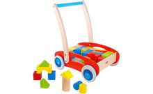 Load image into Gallery viewer, Tooky Toy - Baby activity walker with wooden blocks