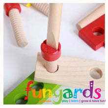 Load image into Gallery viewer, Children's Wooden Tool Set Box+ Carpenter set pretend play educational building toy