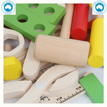 Load image into Gallery viewer, Children's Wooden Tool Set Box+ Carpenter set pretend play educational building toy