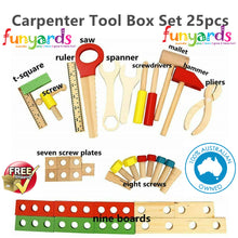 Load image into Gallery viewer, Children's Wooden Tool Set Box+ Carpenter set pretend play educational building toy