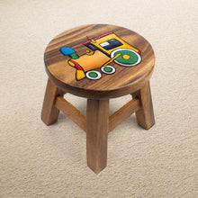 Load image into Gallery viewer, Kids Wooden Stool Train Children Chair Toddler Step Stool.