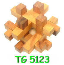 Load image into Gallery viewer, 4 individual brainteaser wooden puzzles in a gift wooden box.