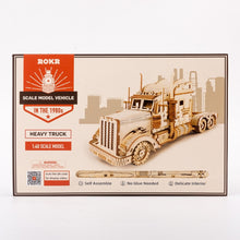 Load image into Gallery viewer, Model 3D Wooden 1:40 scale model vehicle Truck Building Kits for Children, Adults from 8 to 99 years,