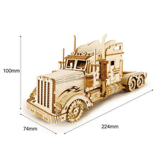 Load image into Gallery viewer, Model 3D Wooden 1:40 scale model vehicle Truck Building Kits for Children, Adults from 8 to 99 years,