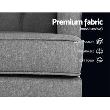 Load image into Gallery viewer, Artiss Rocking Armchair Feeding Chair Linen Fabric Armchairs Lounge Retro Grey