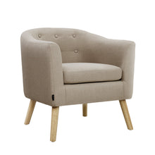 Load image into Gallery viewer, Artiss ADORA Armchair Tub Chair Single Accent Armchairs Sofa Lounge Fabric Beige