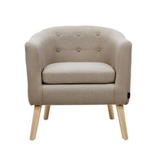 Load image into Gallery viewer, Artiss ADORA Armchair Tub Chair Single Accent Armchairs Sofa Lounge Fabric Beige