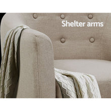 Load image into Gallery viewer, Artiss ADORA Armchair Tub Chair Single Accent Armchairs Sofa Lounge Fabric Beige