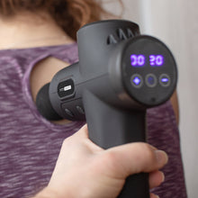 Load image into Gallery viewer, FitSmart LCD Display Deep Tissue Vibration Therapy Device Massage Gun Black