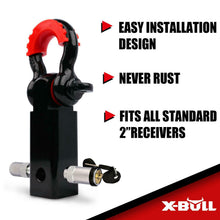 Load image into Gallery viewer, X-BULL Hitch Receiver 5T Recovery Receiver with Bow Shackle Tow Bar Off Road 4WD