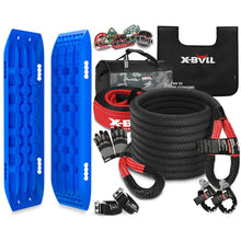 Load image into Gallery viewer, X-BULL 4X4 Recovery Kit Kinetic Recovery Rope Snatch Strap / 2PCS Recovery Tracks Gen2.0