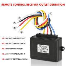 Load image into Gallery viewer, X-BULL Winch Solenoid Relay Wiring Controller 500A 12V and 150ft Wireless Remote 4T Block Pulley