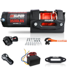 Load image into Gallery viewer, ZESUPER 3500LB Electric Winch 12V Wireless Portable ATV UTV Boat Trailer 4WD