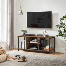 Load image into Gallery viewer, TV Cabinet Shelf with Open Compartments Brown and Black LTV060B01