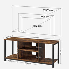 Load image into Gallery viewer, TV Cabinet Shelf with Open Compartments Brown and Black LTV060B01