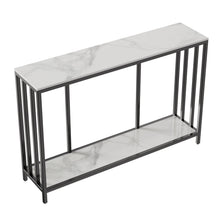 Load image into Gallery viewer, Interior Ave - Bronte Dual Layer Marble Stone Console - Marble & Black